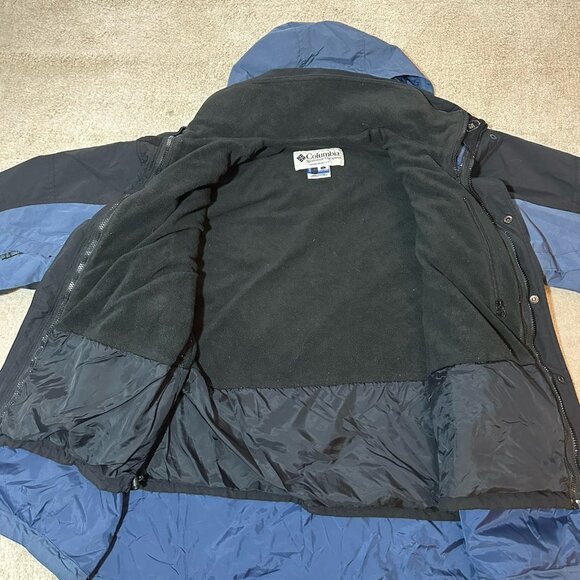 Columbia Jacket Men’s Large Blue Black Colorblock Interchange Core Ski Snowboard - Picture 8 of 10